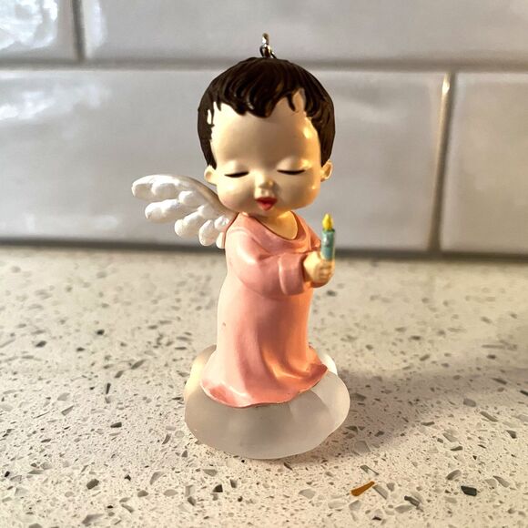 Hallmark Keepsake Ornament Mary’s Angels Rosebud 3rd In Series 1990 Boxed - Picture 3 of 7